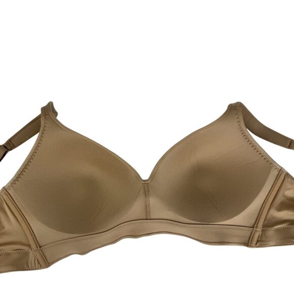 Natori Revelation 36D Wireless Contour Bra 723248 Tan Nude Adjustable Straps EUC - Picture 3 of 6